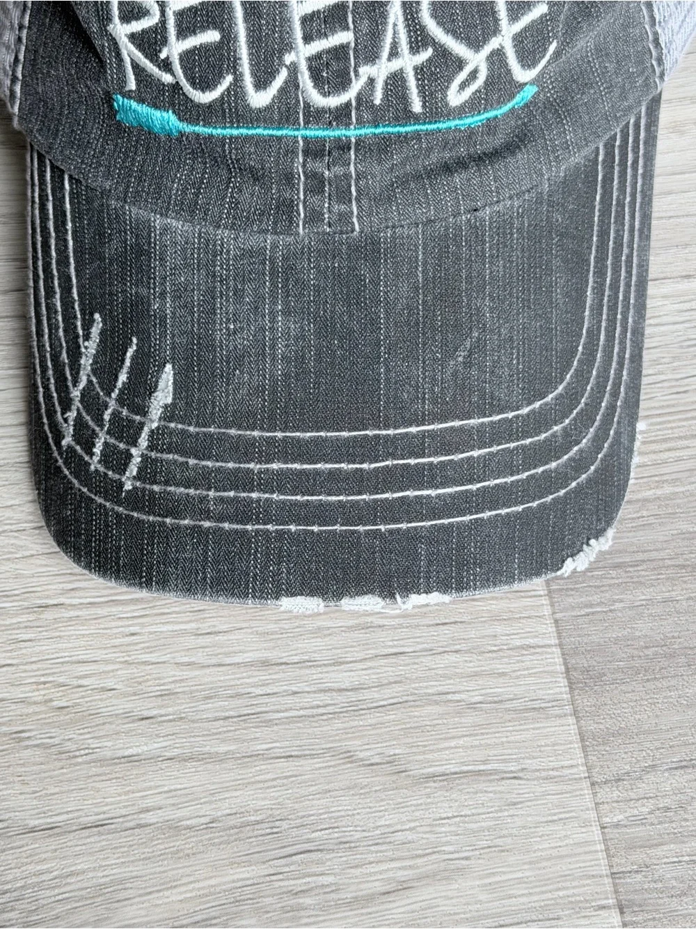 Archery Baseball Hat Cap - Gray & Teal (OS)